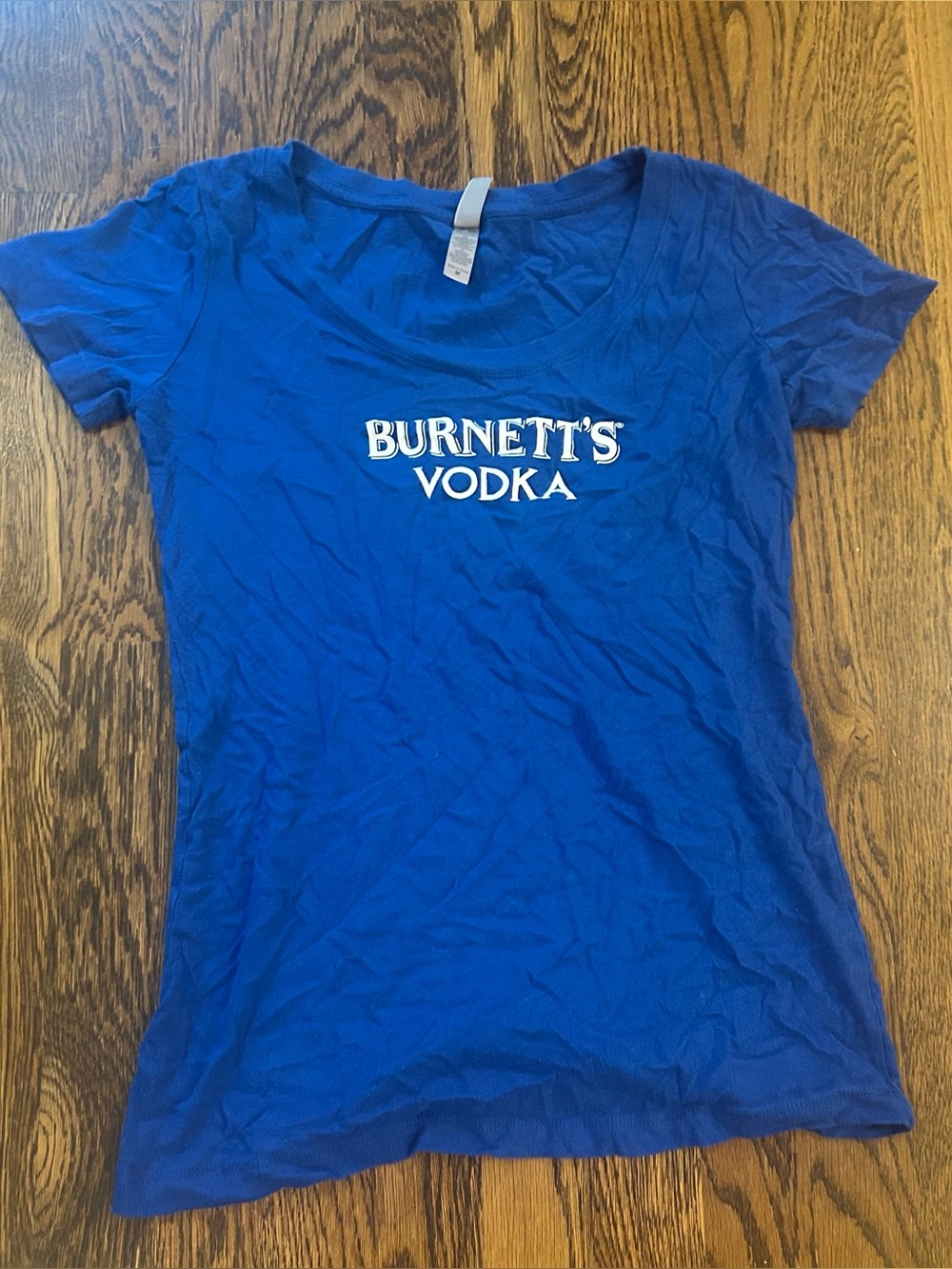 Burnett's Vodka Promo Graphic Scoop Neck Baby Tee